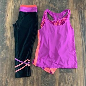 Bundled workout outfit